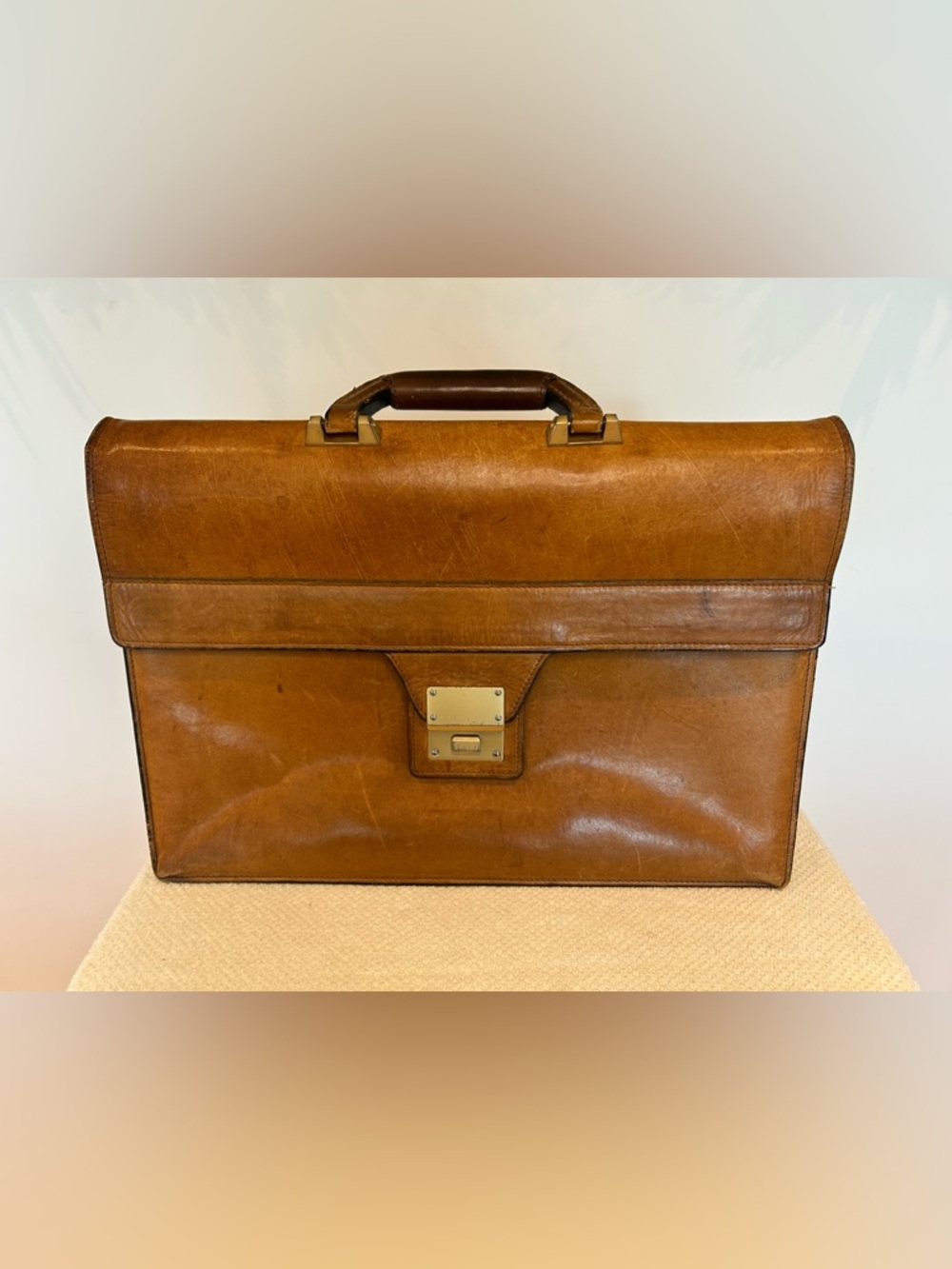 VINTAGE Korchmar Leather Briefcase 1960’s